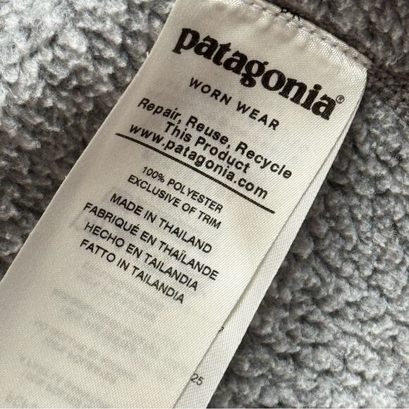 Patagonia Better Sweater 1/4 Zip Grey Fleece Lined Pullover Women’s Size Medium - Picture 8 of 9